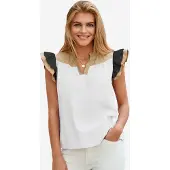 Imily Bela Blusa beige / negro / blanco