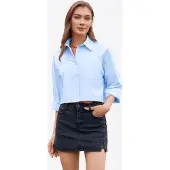 Imily Bela Blusa azul claro