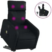 Sonstiges Sillón reclinable de masaje de pie cuero artificial negro