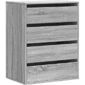 vidaXL Cómoda gris Sonoma, 60x41x76 cm, fabricada en material de madera