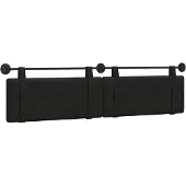 Syfax Cabecero colgante Negro Cuero sintético