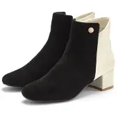 LASCANA Botines beige claro / negro