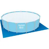 Bestway Suelo de piscina de polietileno, 488 x 488 cm, azul, cuadrado