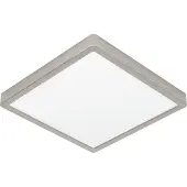 Eglo LED Smart Deckenleuchte Fueva 6.z Nickel-matt 30x30cm IP44 13,5W 2000lm RGBTW 2700K-6500K Dimmbar App Google Alexa Bluetooth ZigBee Matter