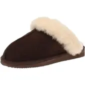 Shepherd Zapatillas de casa crema / marrón oscuro