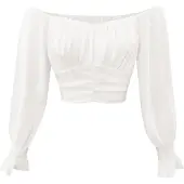 Imily Bela Blusa plata / blanco