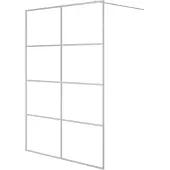 Syfax Mampara de ducha vidrio ESG transparente plateado 140x195 cm
