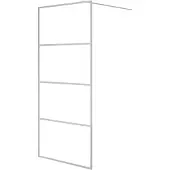Syfax Mampara de ducha vidrio ESG transparente plateado 90x195 cm