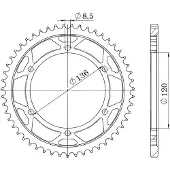 Supersprox Corona Trasera Yamaha 428