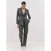 4TAILORS Blazer 'Salsa' gris oscuro / blanco