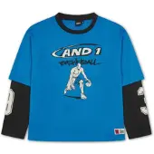 AND1 Camiseta azul / negro / blanco