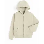Cool Club Sudadera con cremallera beige claro