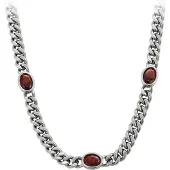 Gaya Cadena rojo rubí / plata