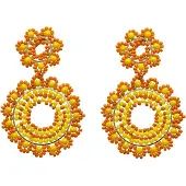 IZIA Pendientes amarillo / naranja