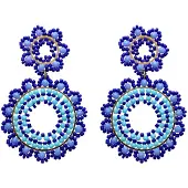 IZIA Pendientes azul / turquesa