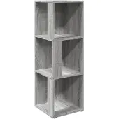 Syfax Mueble de esquina madera contrachapada gris Sonoma 33x33x100 cm