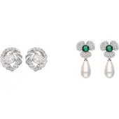 Faina Pendientes zafiro / plata