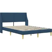 vidaXL Estructura de cama con colchón y cabecero, fabricada en poliéster ()