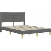 vidaXL Estructura de cama , 120 x 200 cm, gris oscuro