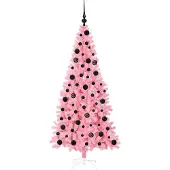 vidaXL Árbol de Navidad rosa, 180 cm, PVC