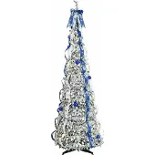 vidaXL Árbol de Navidad artificial, blanco, 180 cm, de PVC