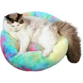 Surtep Cama para perros Jenny, diseño arcoíris oscuro, tamaño 2XL