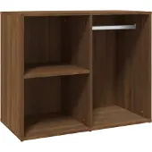 Syfax Mueble vestidor madera contrachapada marrón roble 80x40x65 cm