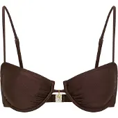 LASCANA Top de bikini marrón oscuro