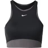 Nike Sujetador deportivo gris oscuro / negro / blanco