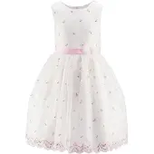 Happy girls Vestido kiwi / rosa / blanco