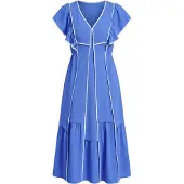 Imily Bela Vestido azul / blanco
