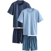 Next Pijama corto ópalo / azul claro / azul oscuro