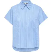 ONLY Blusa 'ONLKeri' azul claro / gris / blanco