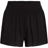 O'Neill - Women's Johnny Smocked Waist Shorts - Pantalones cortos size M, negro