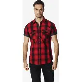 KOROSHI Camisa rojo / rojo oscuro / negro