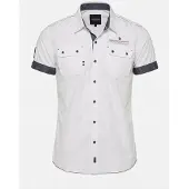 KOROSHI Camisa navy / blanco