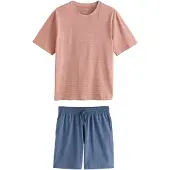 Next Pijama corto navy / langosta / naranja claro / blanco