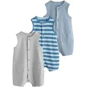 Next Pijama entero/body azul / ópalo / azul pastel / gris