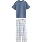 Next Pijama zafiro / azul paloma / azul claro / offwhite