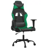 Syfax Silla gaming cuero sintético negro y verde