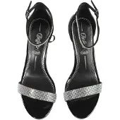 Buffalo Sandalias con hebilla 'Monroe 2' negro / plata / transparente