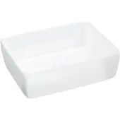 Syfax Lavabo rectangular de cerámica blanco 48x37x13 cm