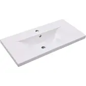 Syfax Lavabo encastrado de cerámica blanco 81x39,5x18,5 cm