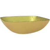 Syfax Lavabo de vidrio dorado 42x42x14 cm
