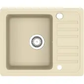 Syfax Fregadero de cocina de granito con un seno beige
