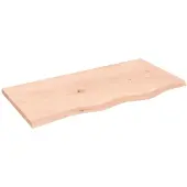 Syfax Encimera de baño madera maciza sin tratar 80x40x2 cm
