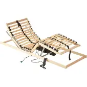 Syfax Cama somier eléctrico de láminas sin colchón 7 zonas 70x200 cm
