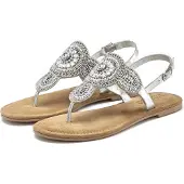 LASCANA Sandalias de dedo marrón / plata
