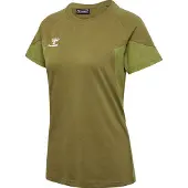 Hummel Camiseta funcional 'Travel' lima / oliva / blanco