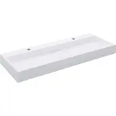 Syfax Lavabo 120x46x11 cm resina mineral/mármol blanco